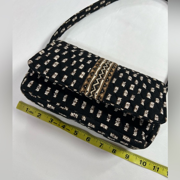 Vera Bradley shoulder bag black brown 10”X5” - Picture 4 of 5